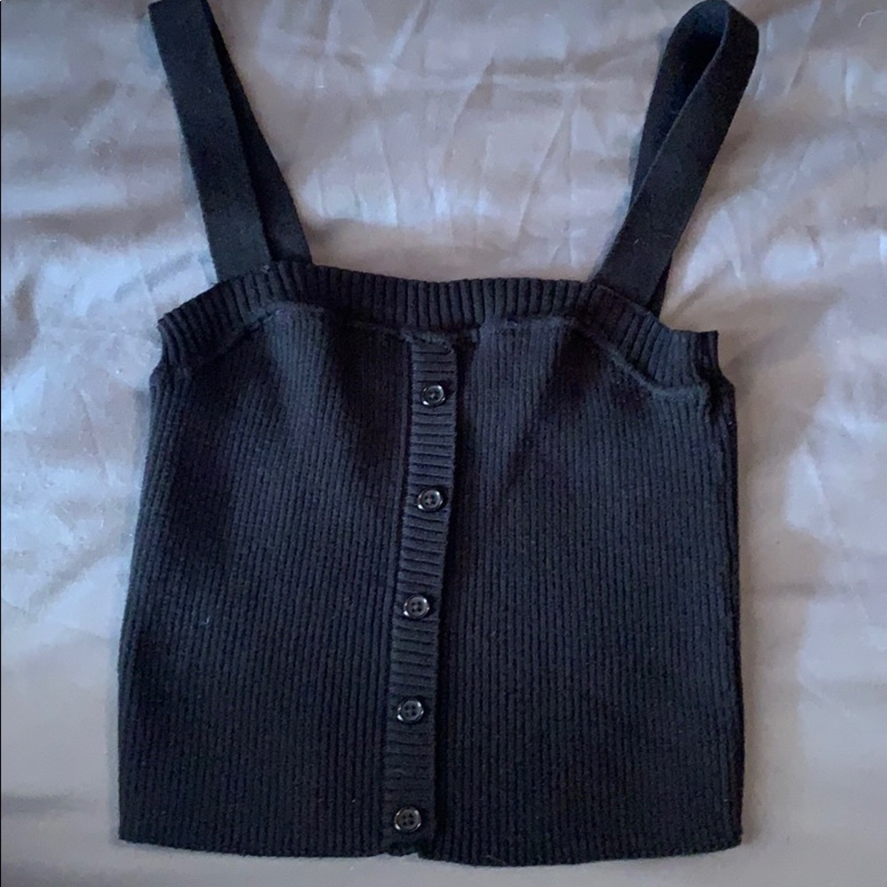 Black top with buttons